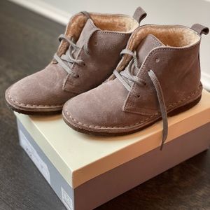 Jcrew Crewcuts Boys Macalister Shearling Hightop Boots size K12 in Anchor Grey